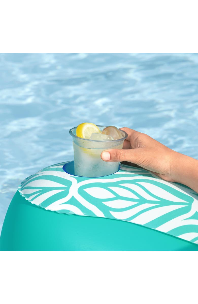 H2OGO! 57 Inch Comfort Plush Deluxe Chair Inflatable Pool Lounge with Cup Holder, Alternate, color, Blue