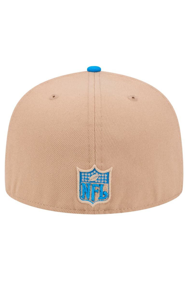 Men's New Era Tan Detroit Lions  Throwback Logo Main 59FIFTY Fitted Hat, Alternate, color, Tan