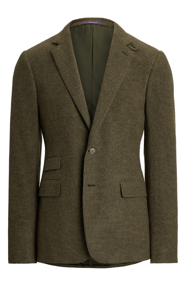 Ralph Lauren Purple Label Wool & Silk Blend Tick Weave Suit Jacket, Alternate, color, Loden Multi