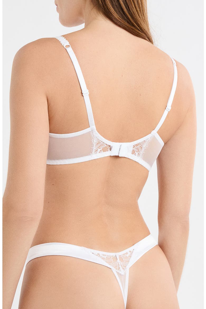 Mascarade °9 Embroidered Underwire Balconette Bra, Alternate, color, WHITE