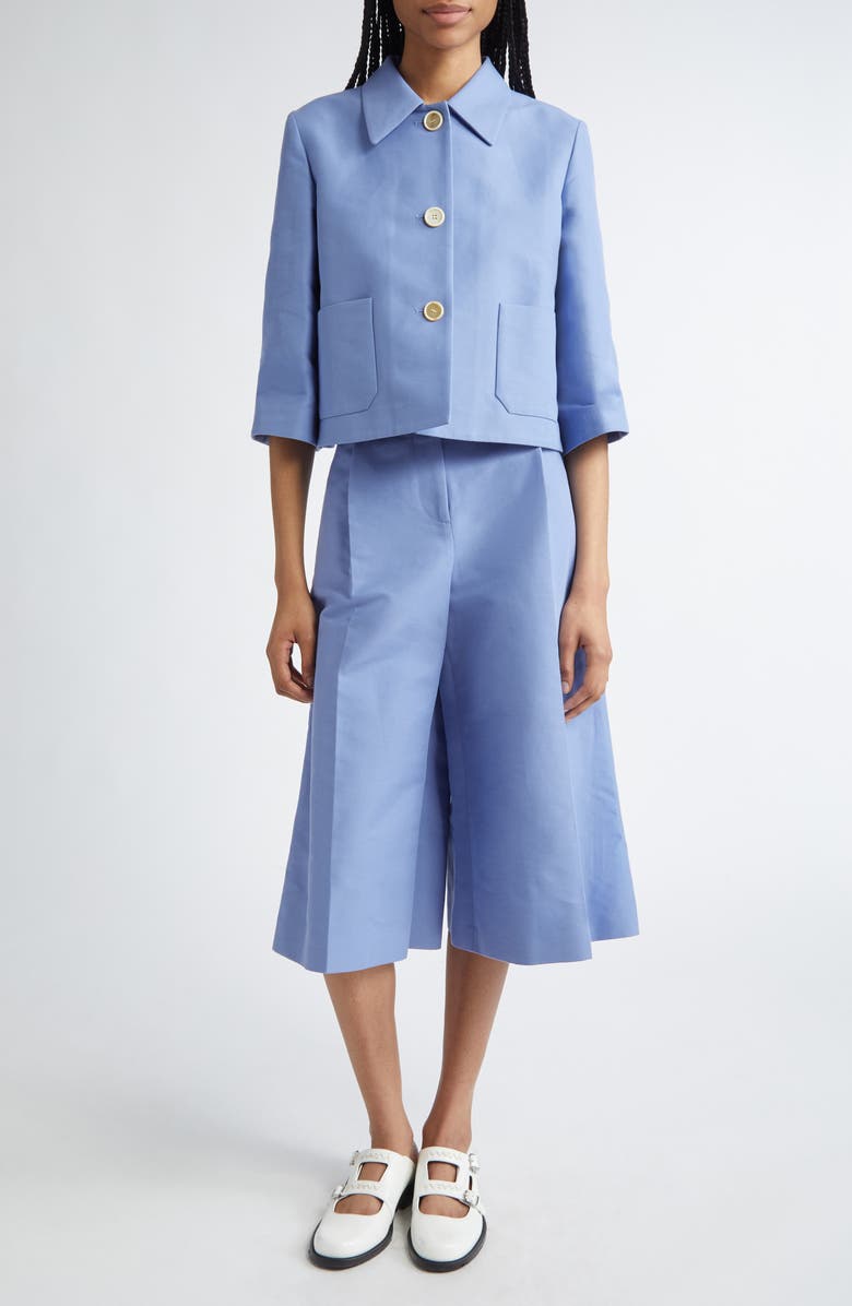 Marni Cotton Cady Crop Jacket, Alternate, color,