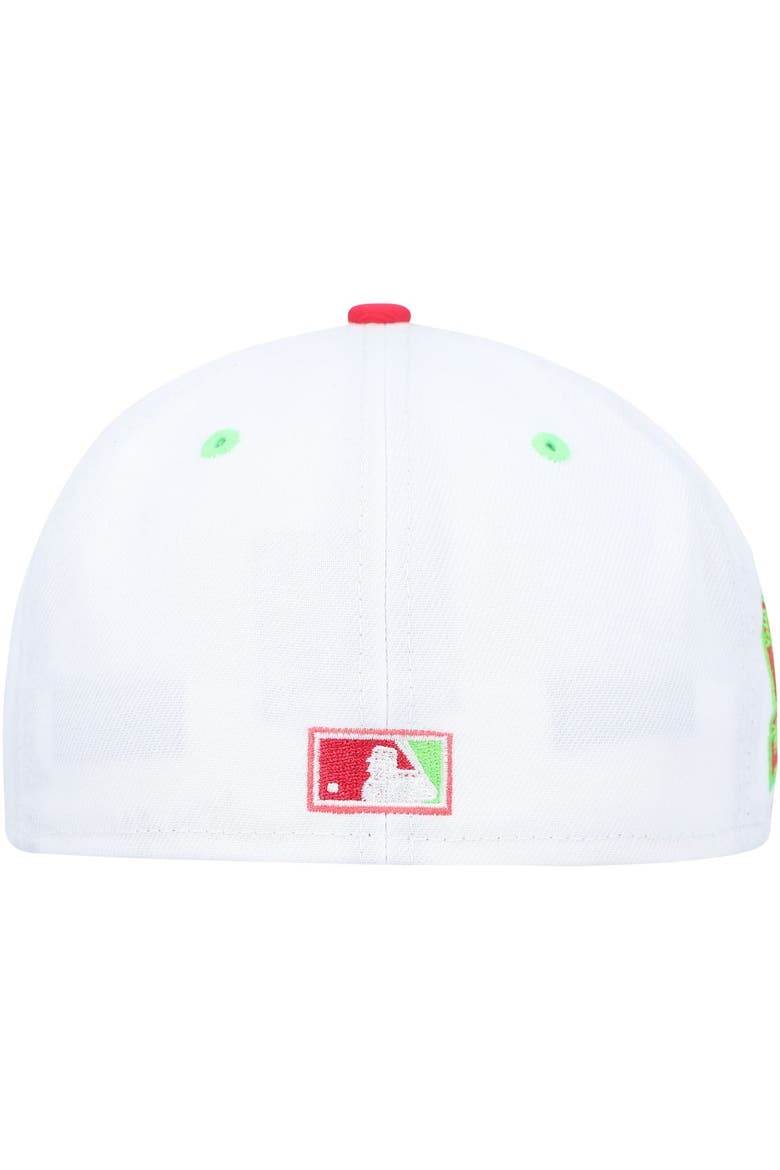 Men's New Era White/Coral Detroit Tigers  1968 World Series Strawberry Lolli 59FIFTY Fitted Hat, Alternate, color, White