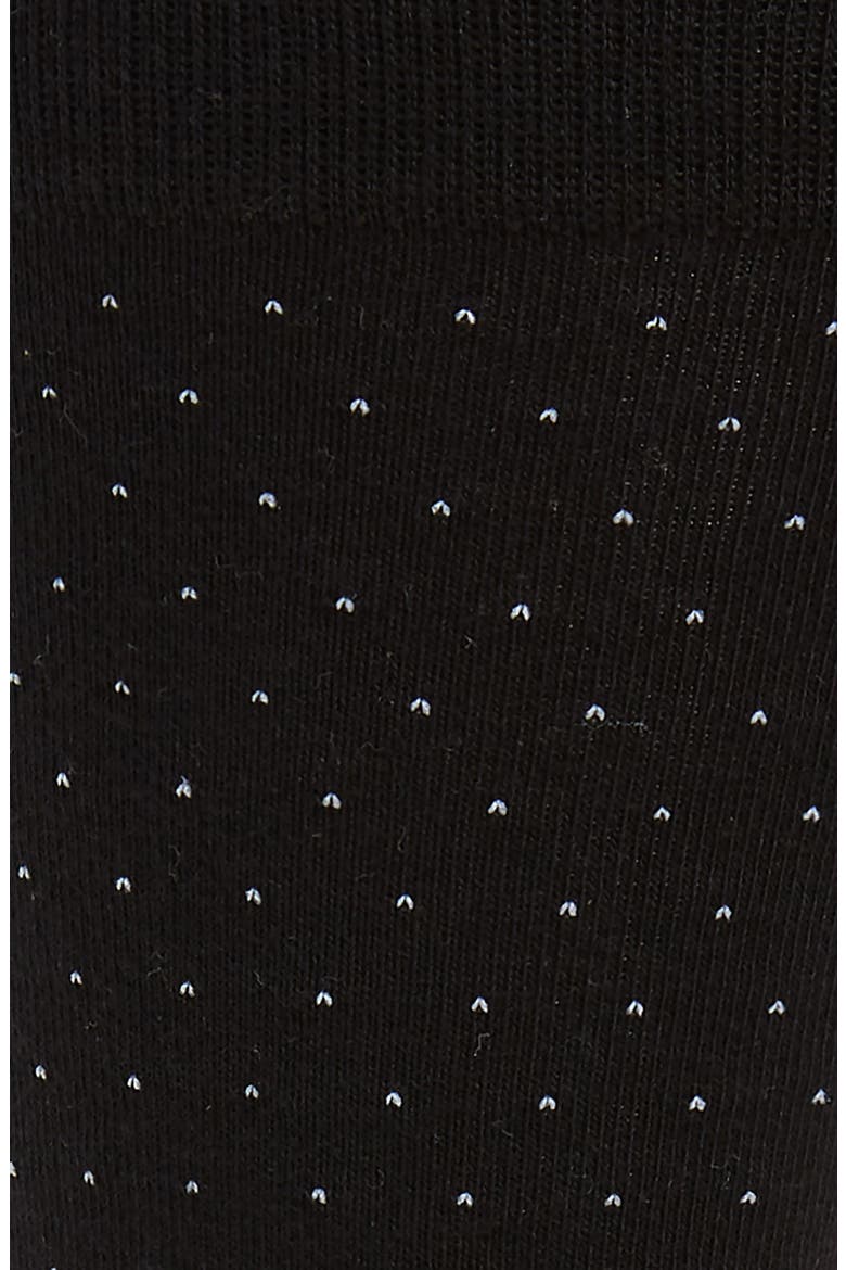Bird's Eye Dress Socks, Alternate, color, BLACK/ WHITE