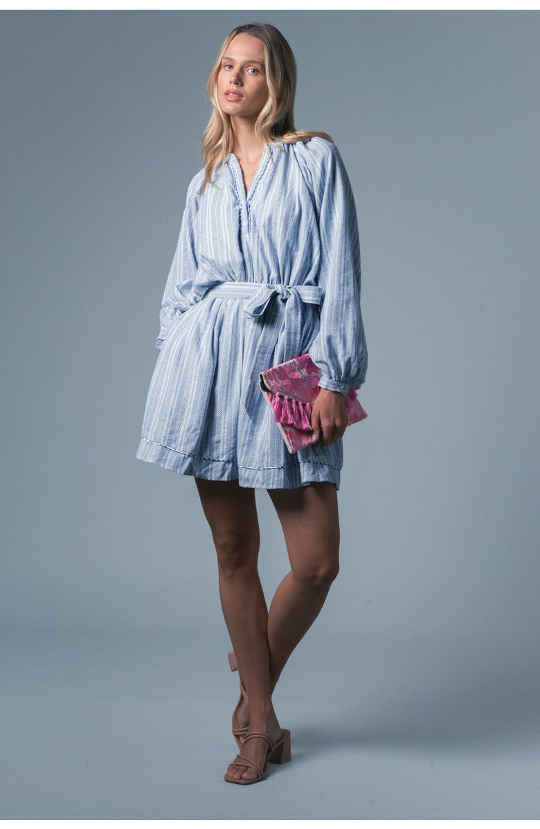 The Shirt by Rochelle Behrens The Taryn Dress, Alternate, color, Blue Tribal Stripe