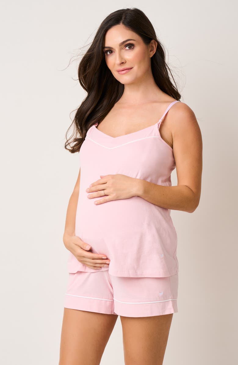 Petite Plume 3-Piece Basics Cotton Maternity Set, Alternate, color, Pink