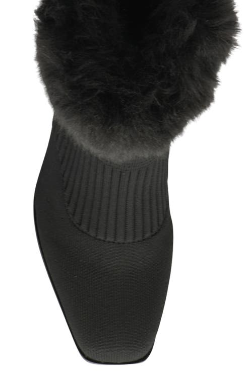 Adrienne Vittadini Jalo Faux Fur Cuff Bootie In Black