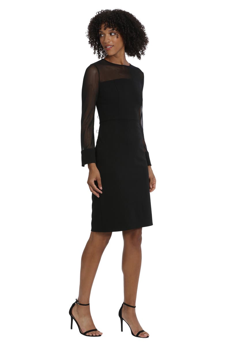 Maggy London Illusion Long Sleeve Sheath Dress, Alternate, color,