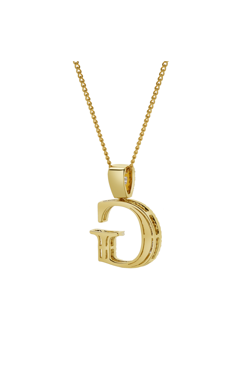 G Initial Diamond Pendant 10K Yellow Gold - 0.64 Carats, Alternate, color, 10K Yellow Gold -