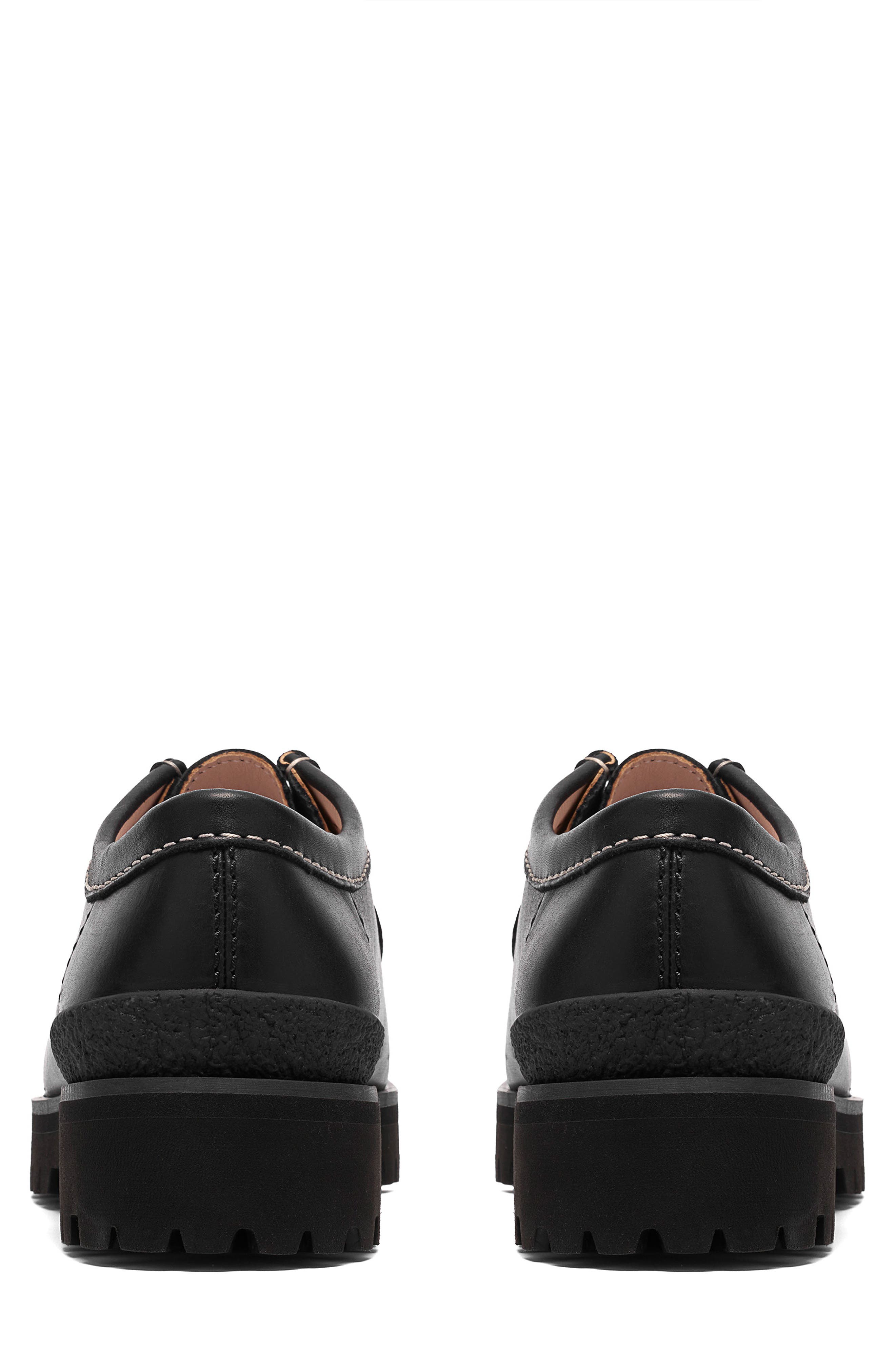 Walla Yukoner Lug Sole Shoe, Alternate, color, BLACK LEATHER