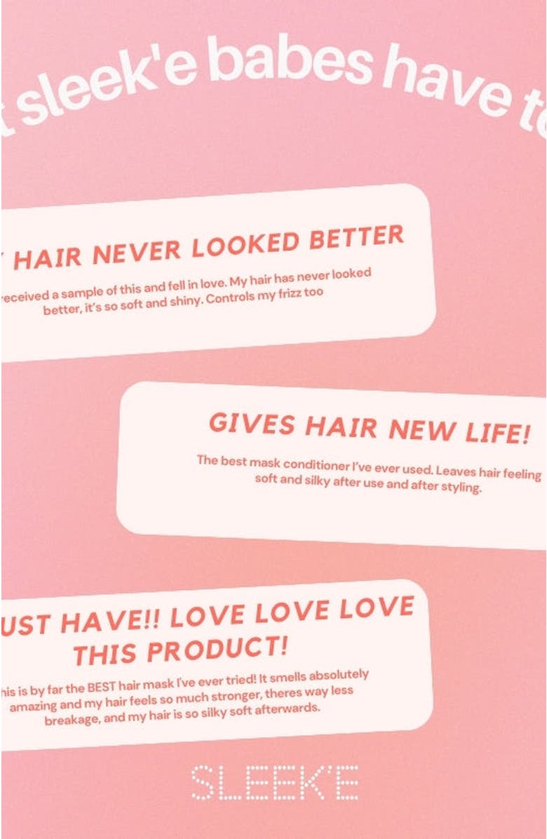 SLEEKE HAIR Silk'e Repair Therapy Deep Conditioning Mask, Alternate, color, Light Pink