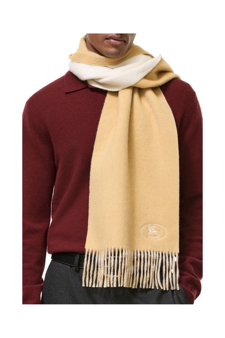 Knight Cashmere Scarf, Alternate, color, Sand beige/neutral white
