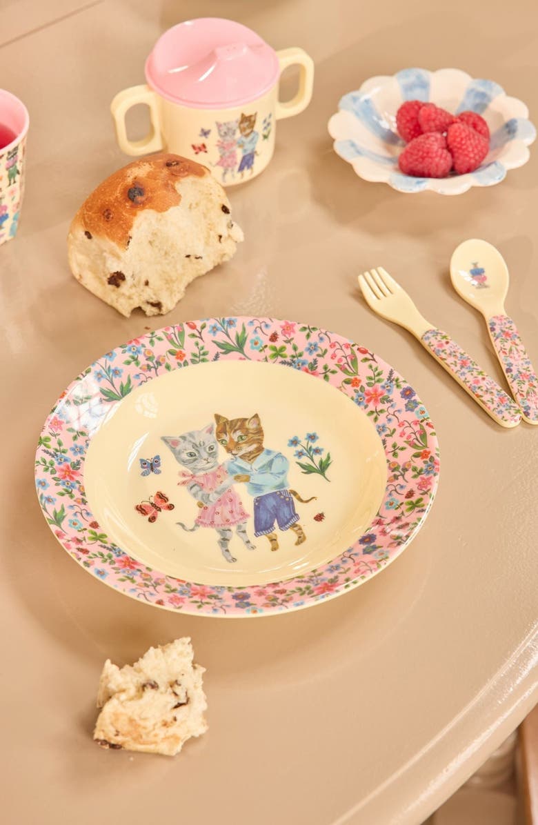 Rice by Rice x Nathalie Lété Set of 2 Melamine Kid's Bowls, Alternate, color, 