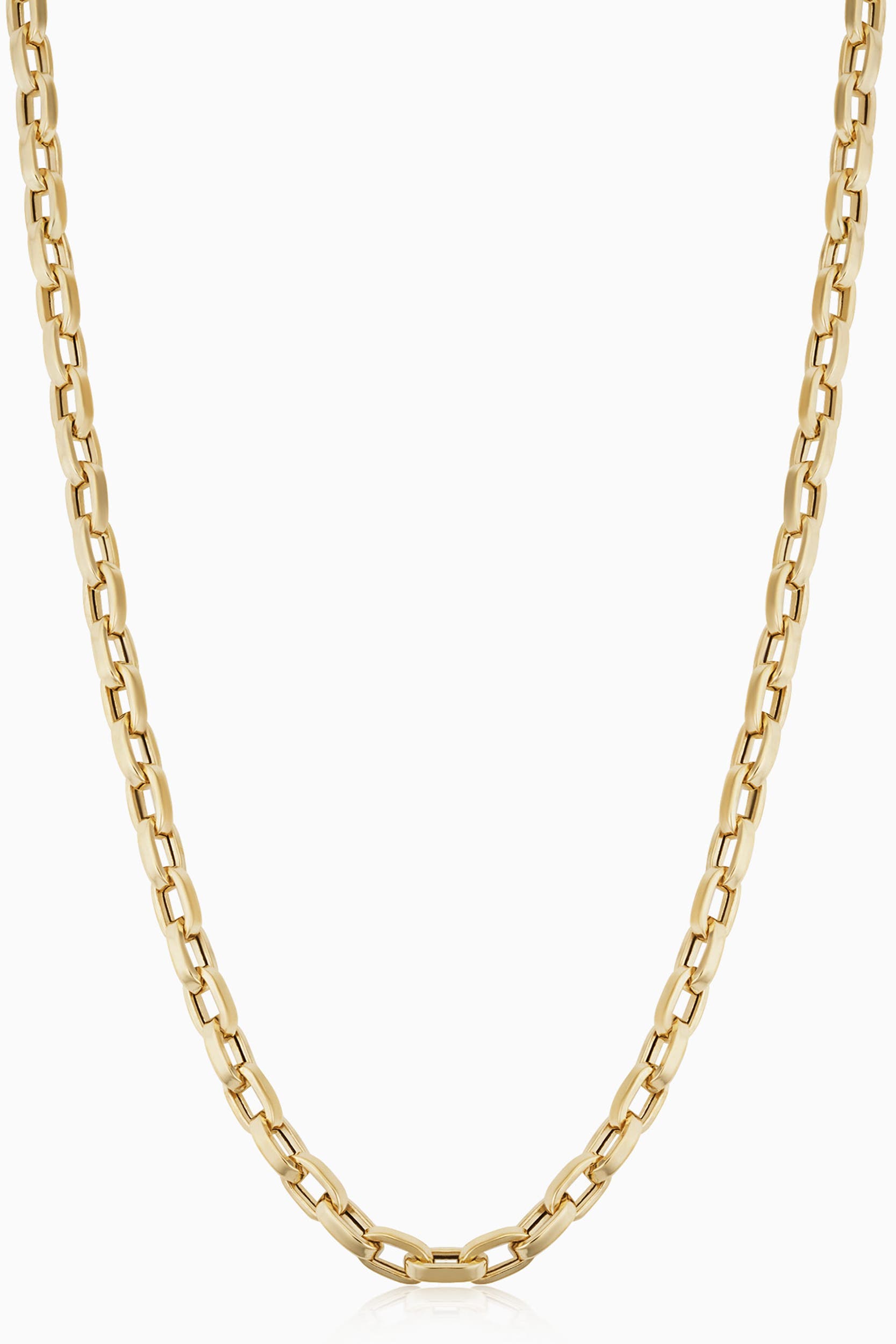 David Yurman Men's 18K Yellow Gold Box Chain Necklace, 3.4mm