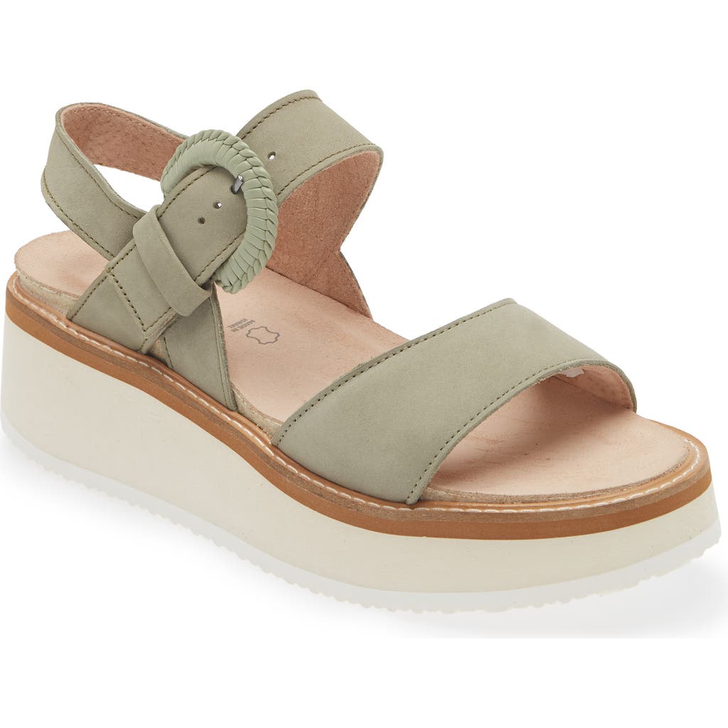 Naot Crepe Platform Sandal In Green