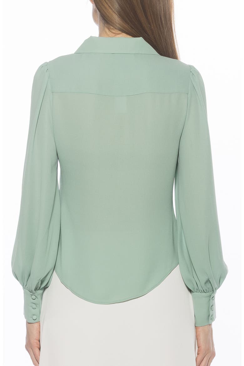 Rah Covered Button-Down Top, Alternate, color, SAGE