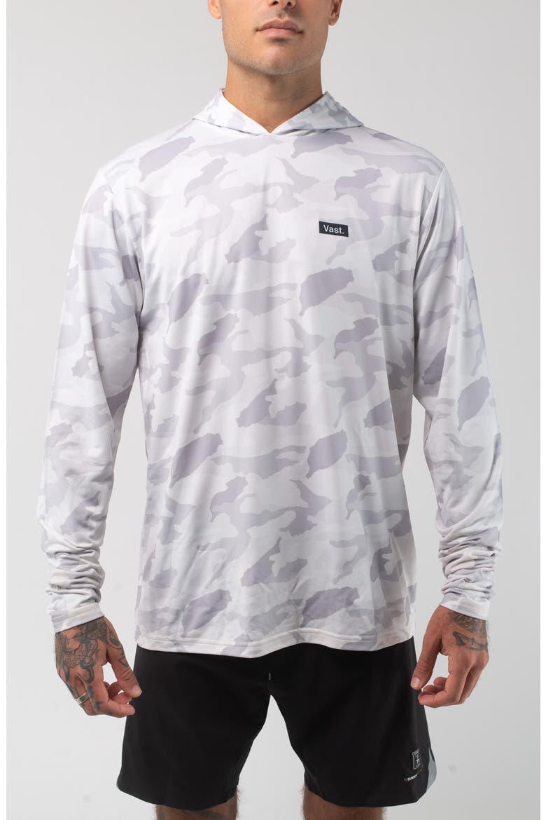 Aqua Terra Camo Tech Performance Hoodie, Main, color, LIGHT GREY