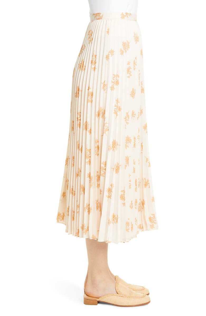 Joie Adeena Floral Pleated Midi Skirt, Alternate, color, 