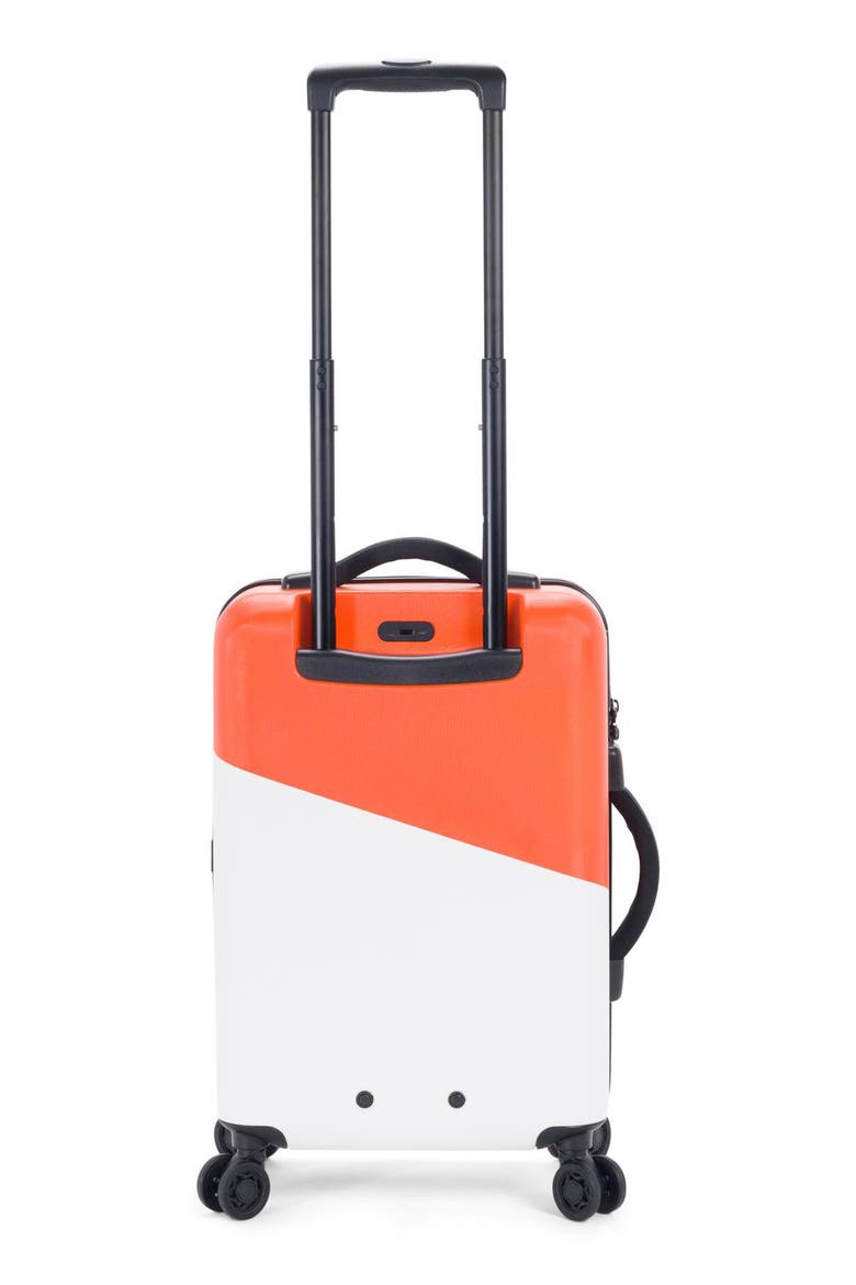 23-Inch Trade Power Rolling Suitcase, Alternate, color, WHITE/ VERMILLION ORANGE