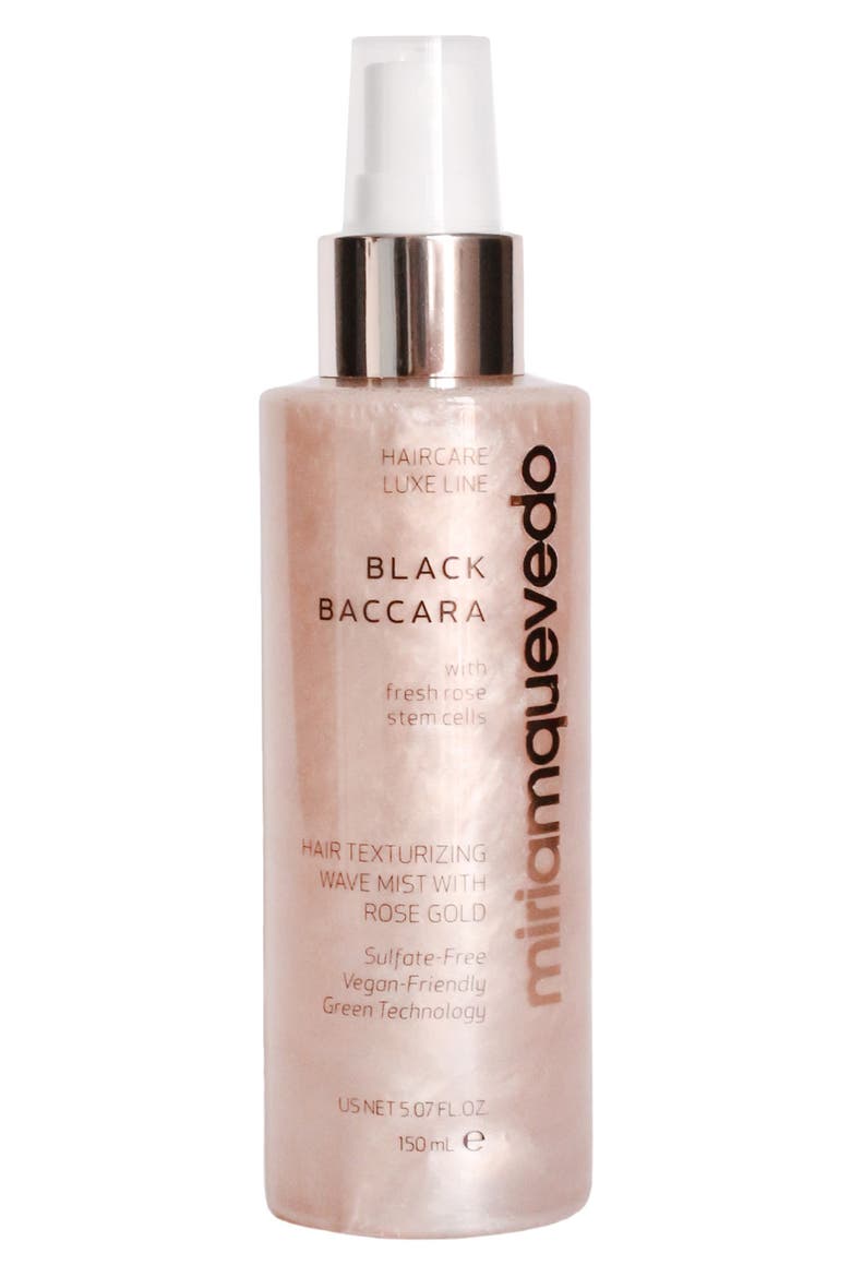 Black Baccara Hair Texturizing Wave Mist With Rose Gold, Main, color, NO COLOR