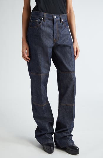 Dual Zip Carpenter Straight Leg Jeans
