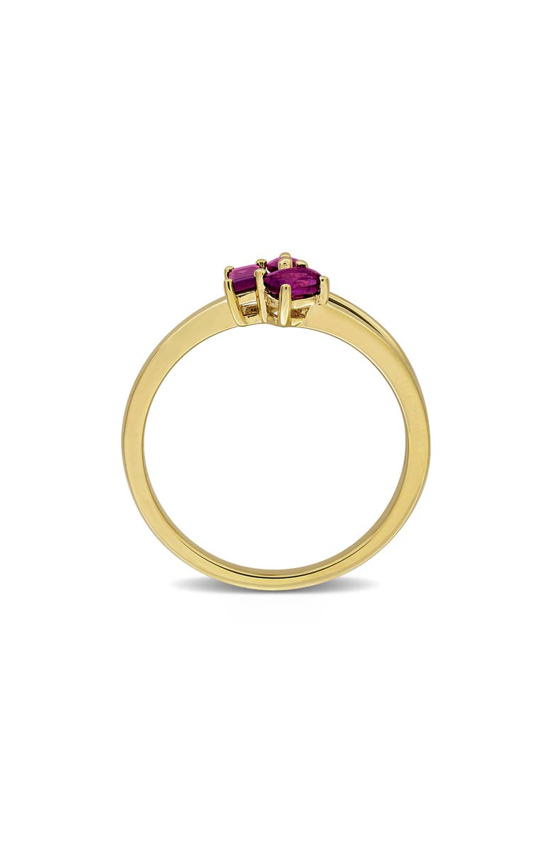 DELMAR Multiple Cut Rhodolite Cluster Ring, Alternate, color, Pink