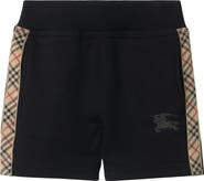 Burberry Check Trim Cotton Shorts