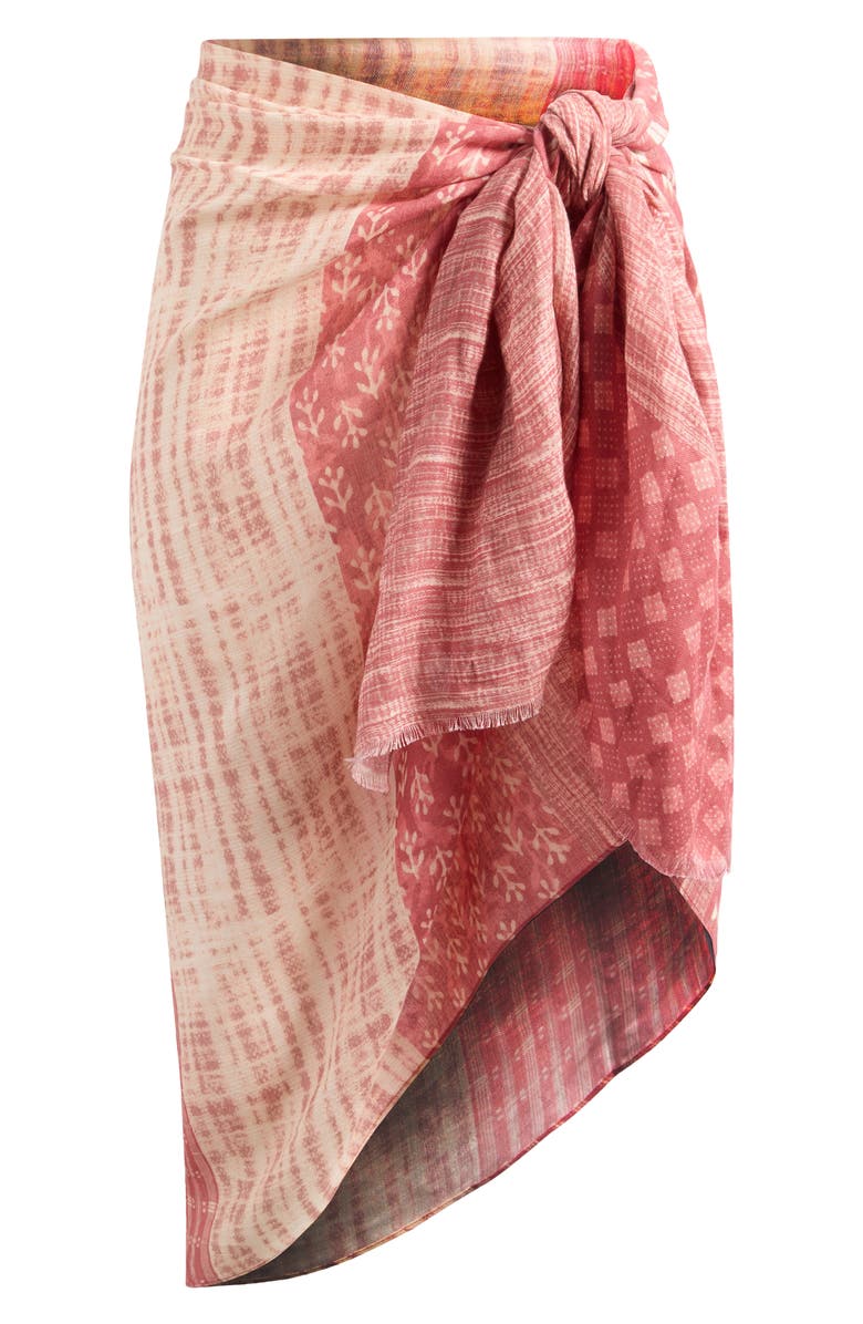 Faherty Sun Valley Patchwork Pareo, Main, color, Dusty Rose