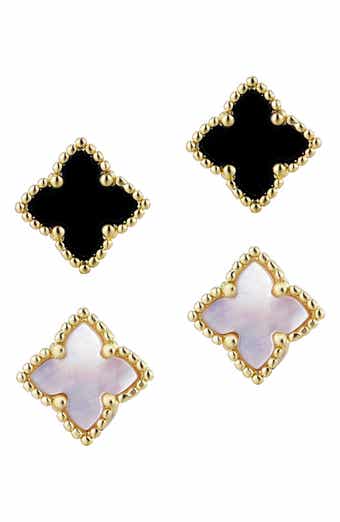 Adornia Set of 2 Clover Stud Earrings