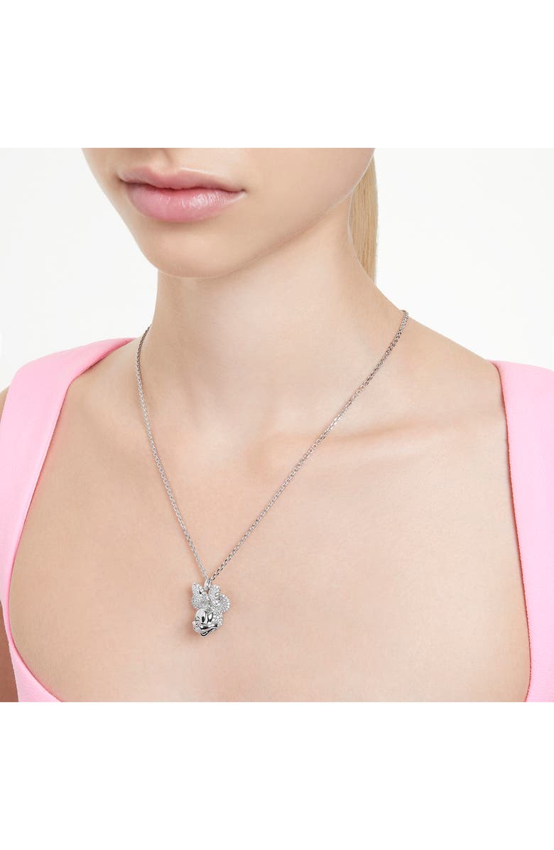 Swarovski x Disney<sup>®</sup> 100 Minnie Mouse Pendant Necklace, Alternate, color, 