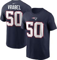 Nike Men's Nike Mike Vrabel Navy New England Patriots Retired Player Name & Number T-Shirt