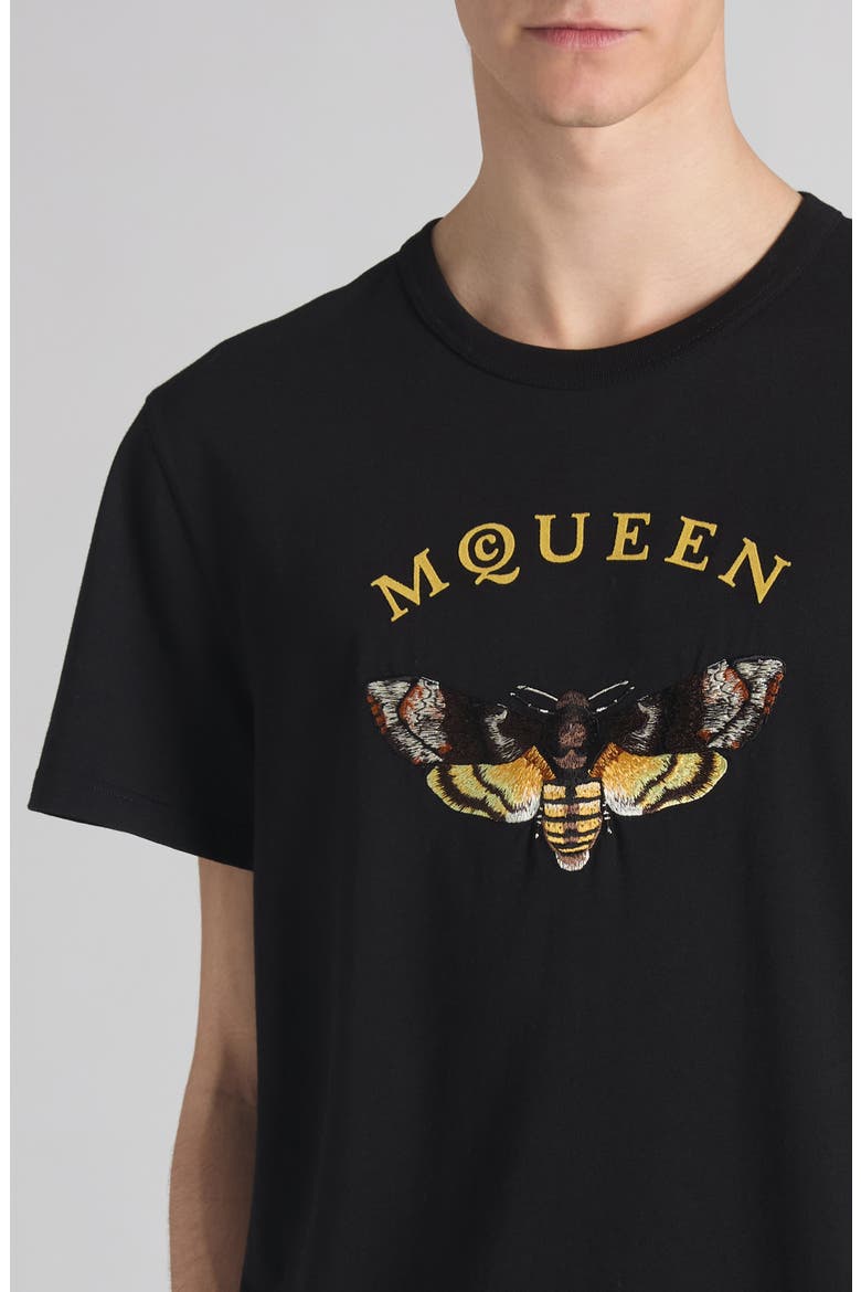 Logo Embroidered T-Shirt, Alternate, color, BLACK/ YELLOW