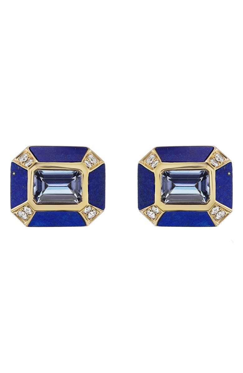 Sorellina Mini Monroe Inlay Earrings, Main, color, 