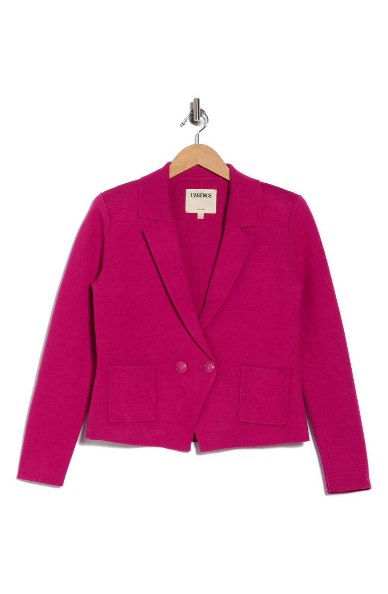L'AGENCE Sofia Knit Blazer, Alternate, color, 