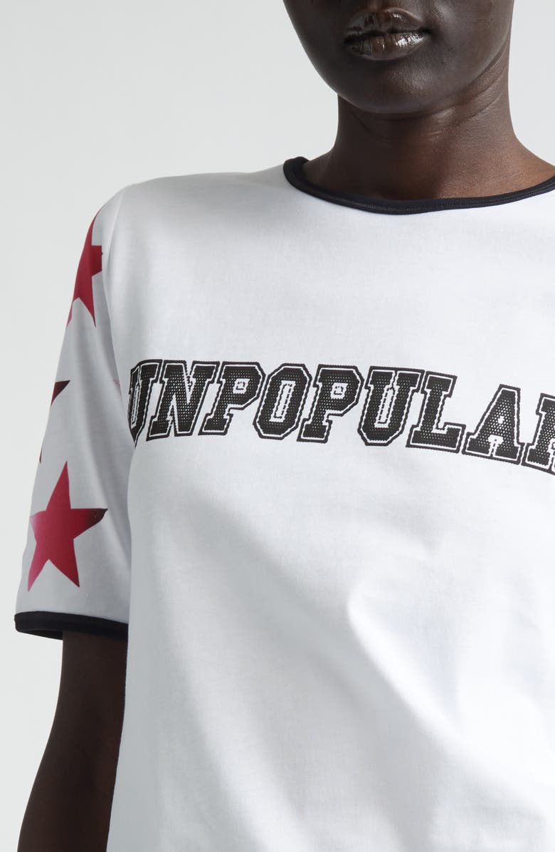 Chopova Lowena Unpopular Graphic Ringer T-Shirt, Alternate, color, White Multi