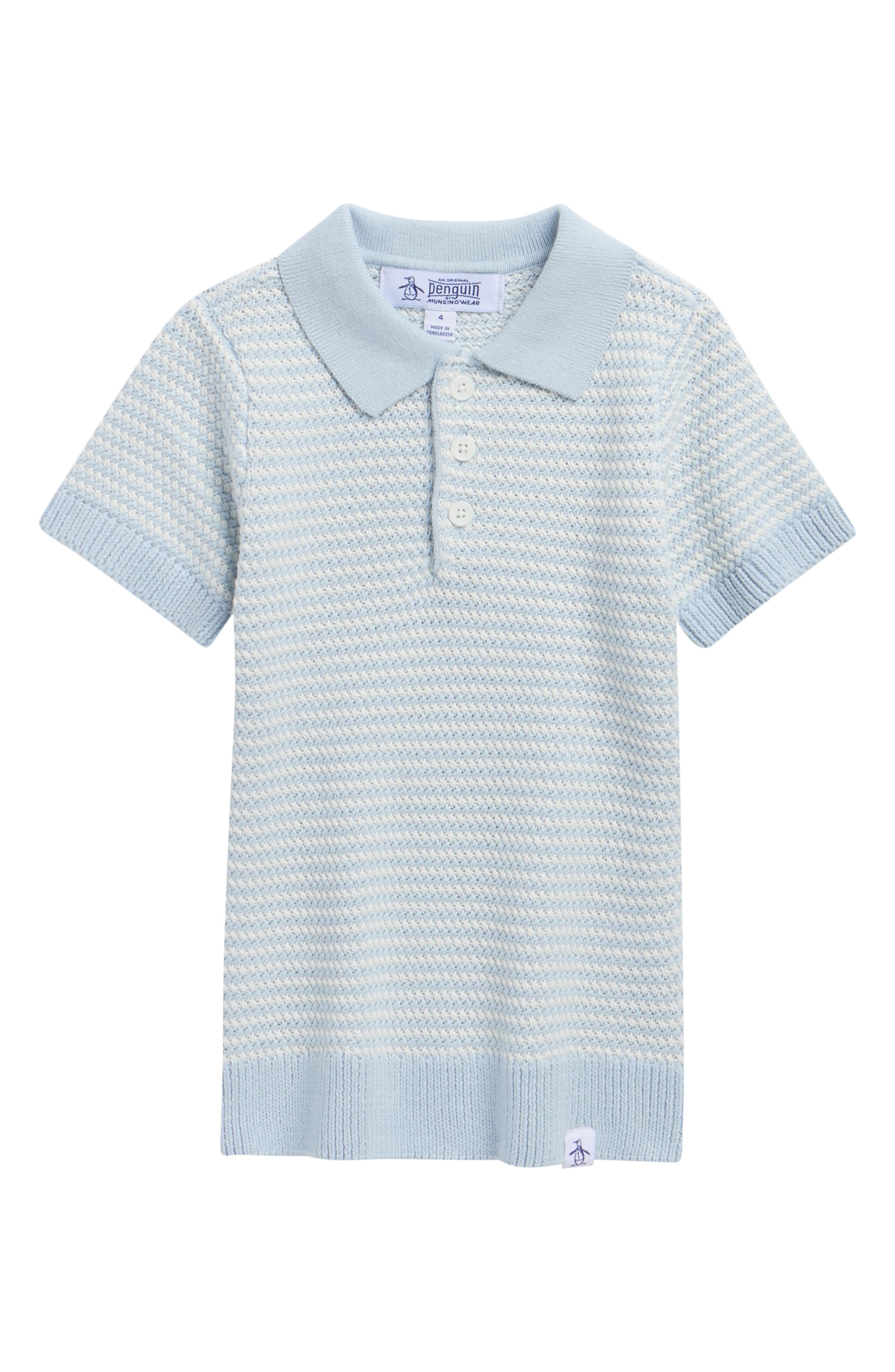 Original Penguin Kids' Stripe Cotton Polo Sweater