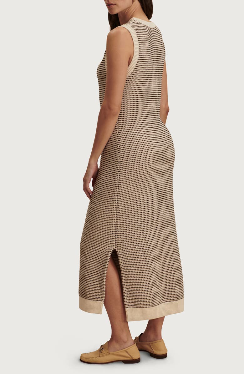 Varley Sadia Sleeveless Cotton Midi Sweater Dress, Alternate, color, Birch