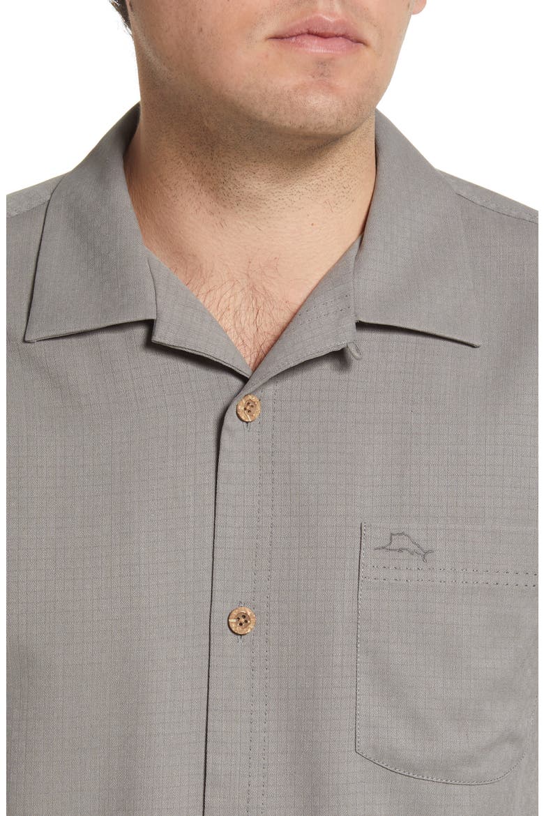Coastal Breeze Silk Blend Button-Up Shirt, Alternate, color, SHADOW