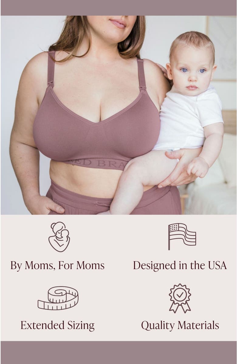 Kindred Bravely Sublime Contour Maternity & Nursing Bra-Sizing Available from B-D Cup, Alternate, color, Twilight