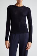 Max Mara Studio Funale Silk & Wool Rib Sweater