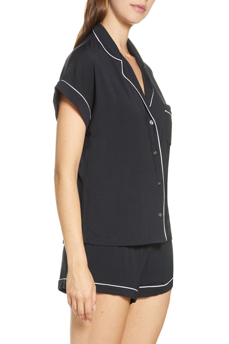 UGG Amelia Short Jersey Pajamas, Alternate, color, BLACK