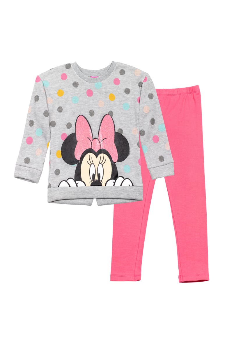 Sweatshirt & Leggings Set, Main, color, Grey/Pink