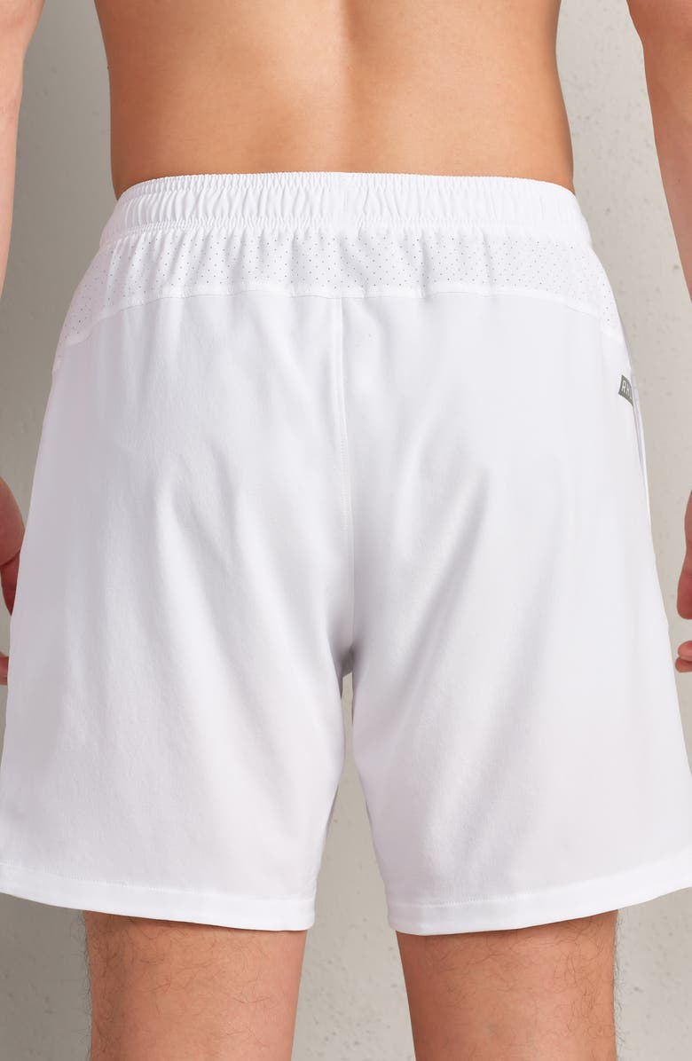 Rhone Backspin 7-Inch Lined Shorts, Alternate, color, Bright White