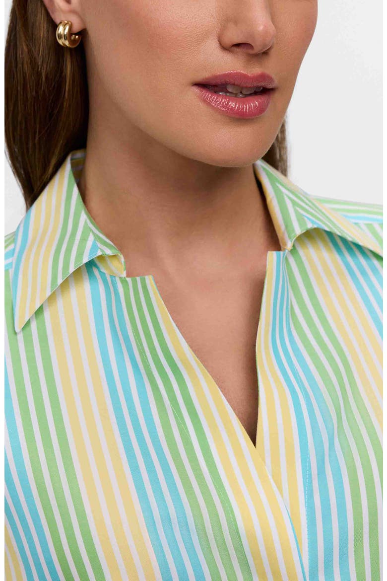 Taylor Stripe Cotton Button-Up Shirt, Alternate, color, GREEN MULTI