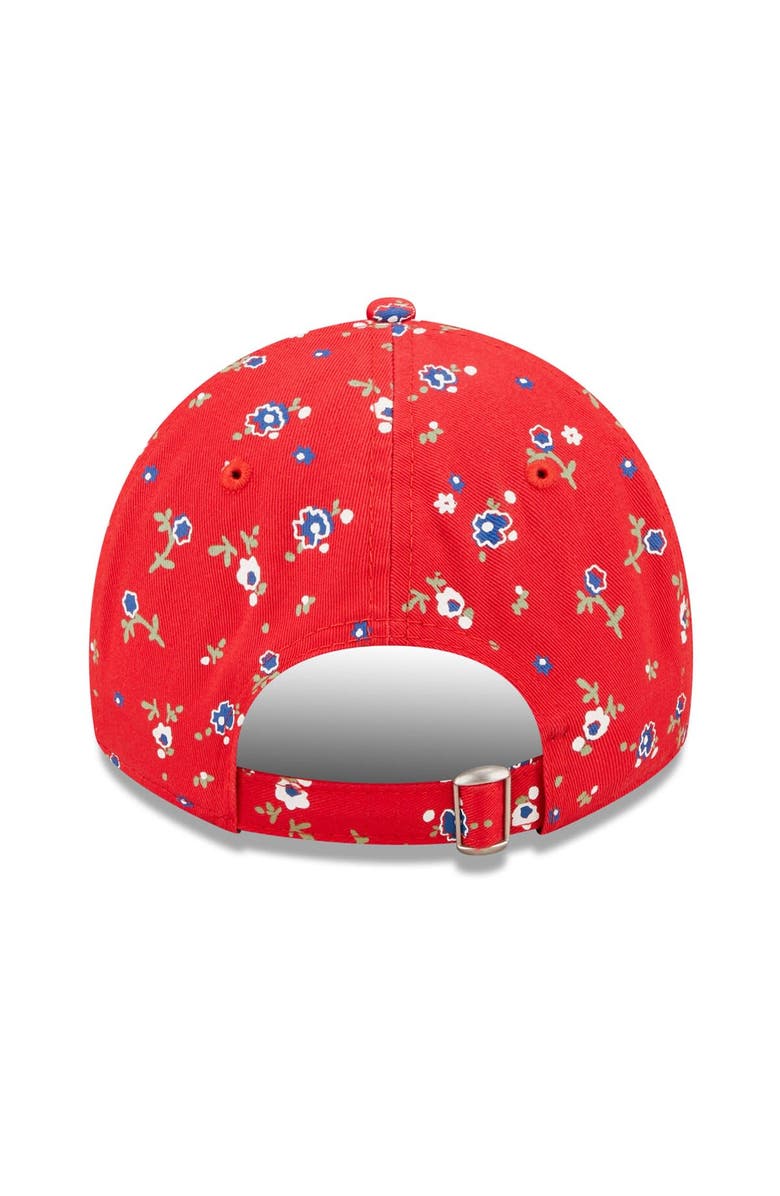 New Era Women's New Era Red New England Patriots  Floral 9TWENTY Adjustable Hat, Alternate, color, 