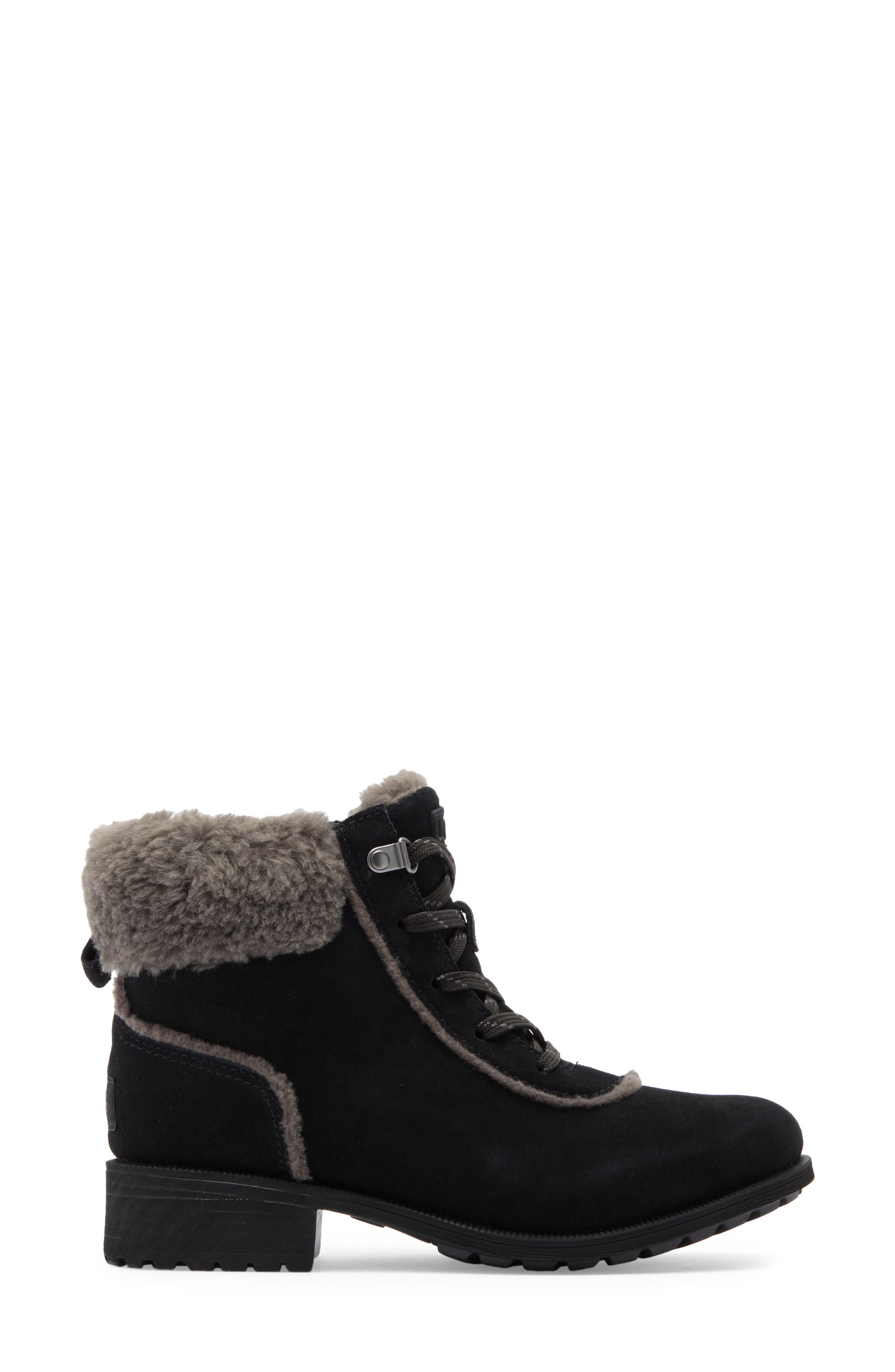 UGG<sup>®</sup> Bodie Faux Fur Lace Bootie, Alternate, color, 