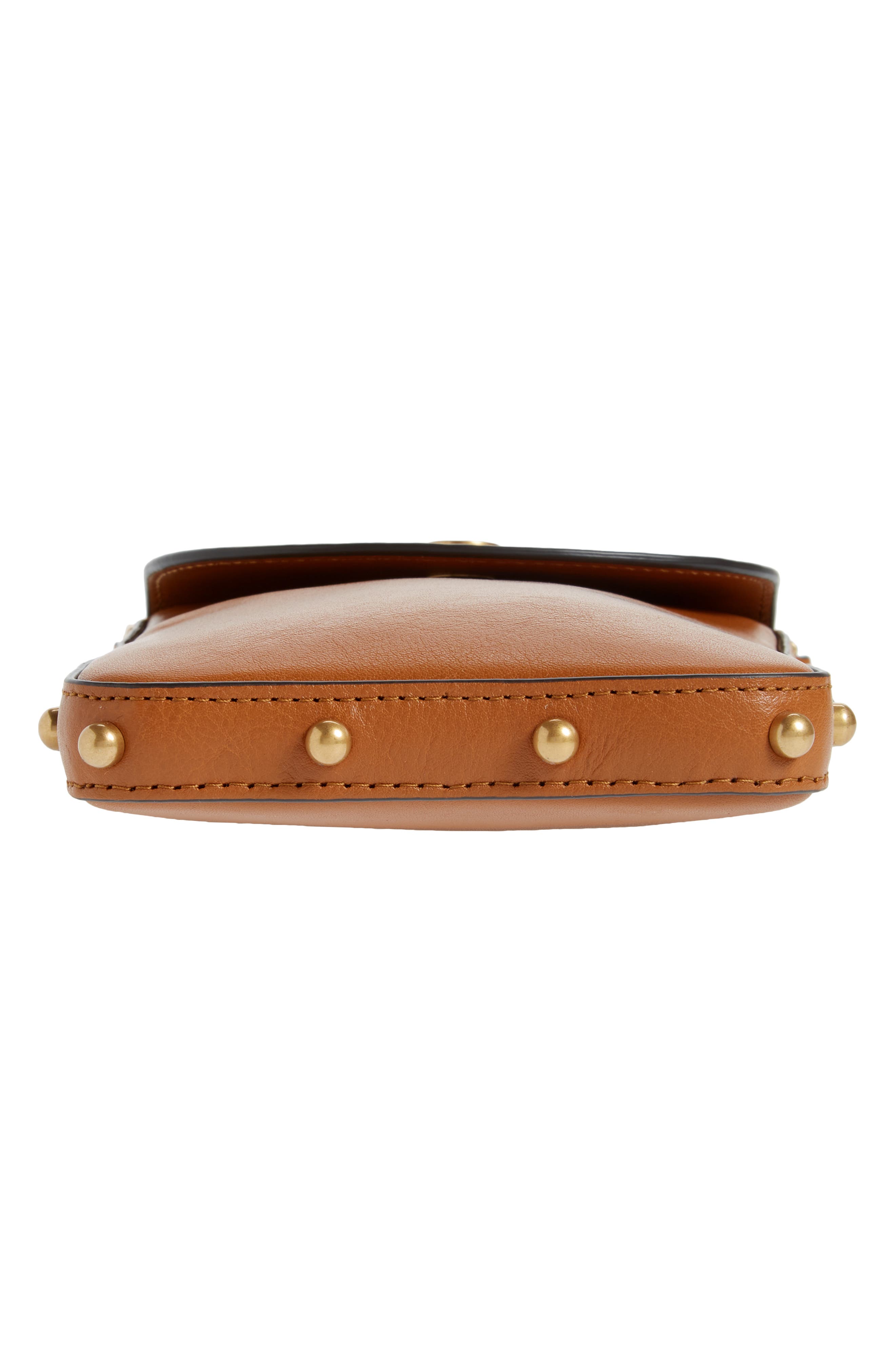 Envelope Leather Phone Crossbody Bag, Alternate, color, CARAMELLO