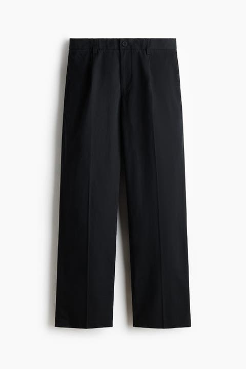 Relaxed Fit Cotton And Lyocell Tailored Trousers