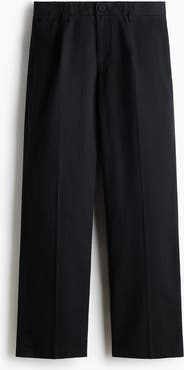H&M Relaxed Fit Cotton And Lyocell Tailored Trousers