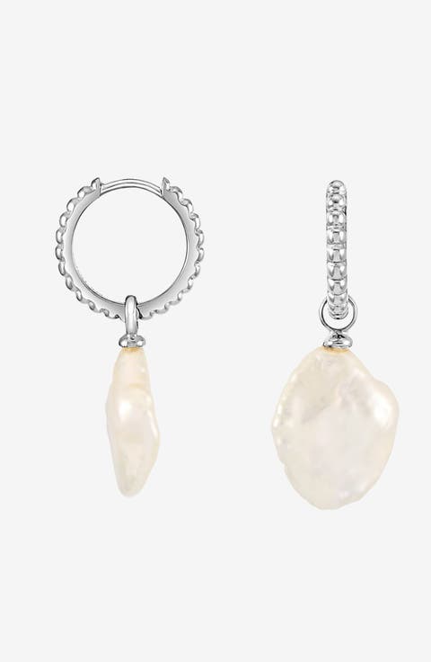 Timeless Keshi Pearl Hoops