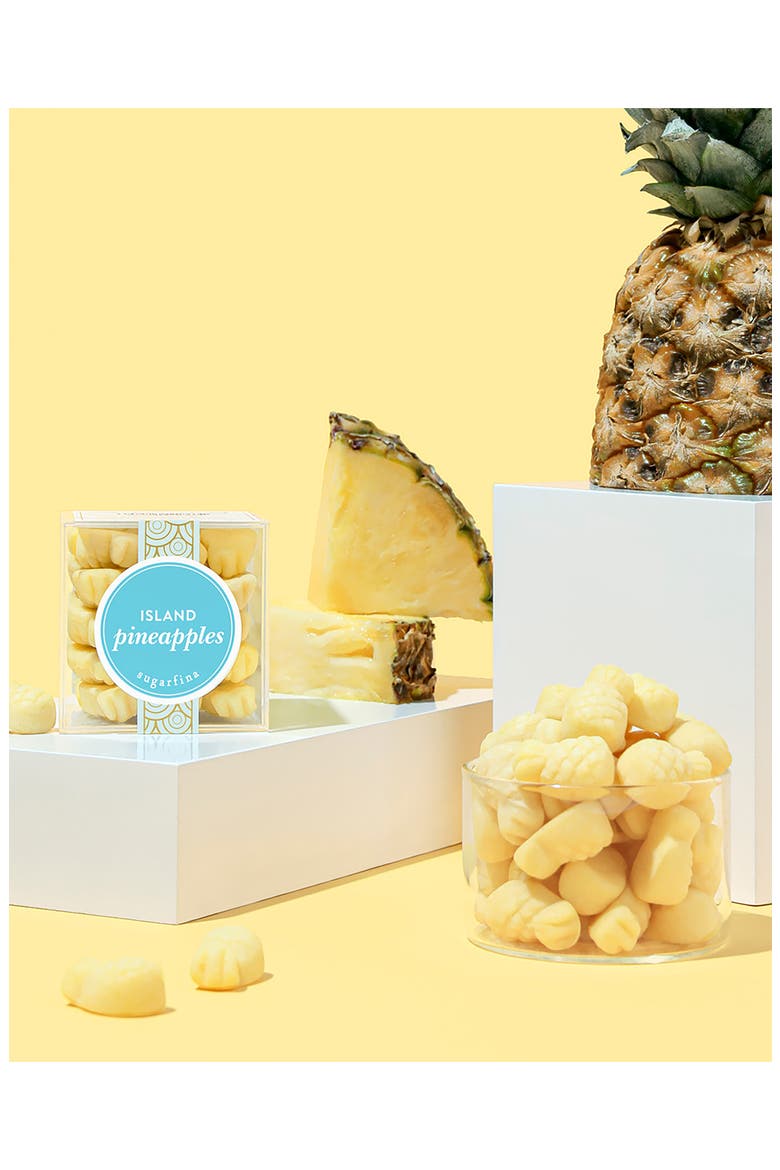 Island Pineapples Set of 3 Candy Cube, Alternate, color, BLUE